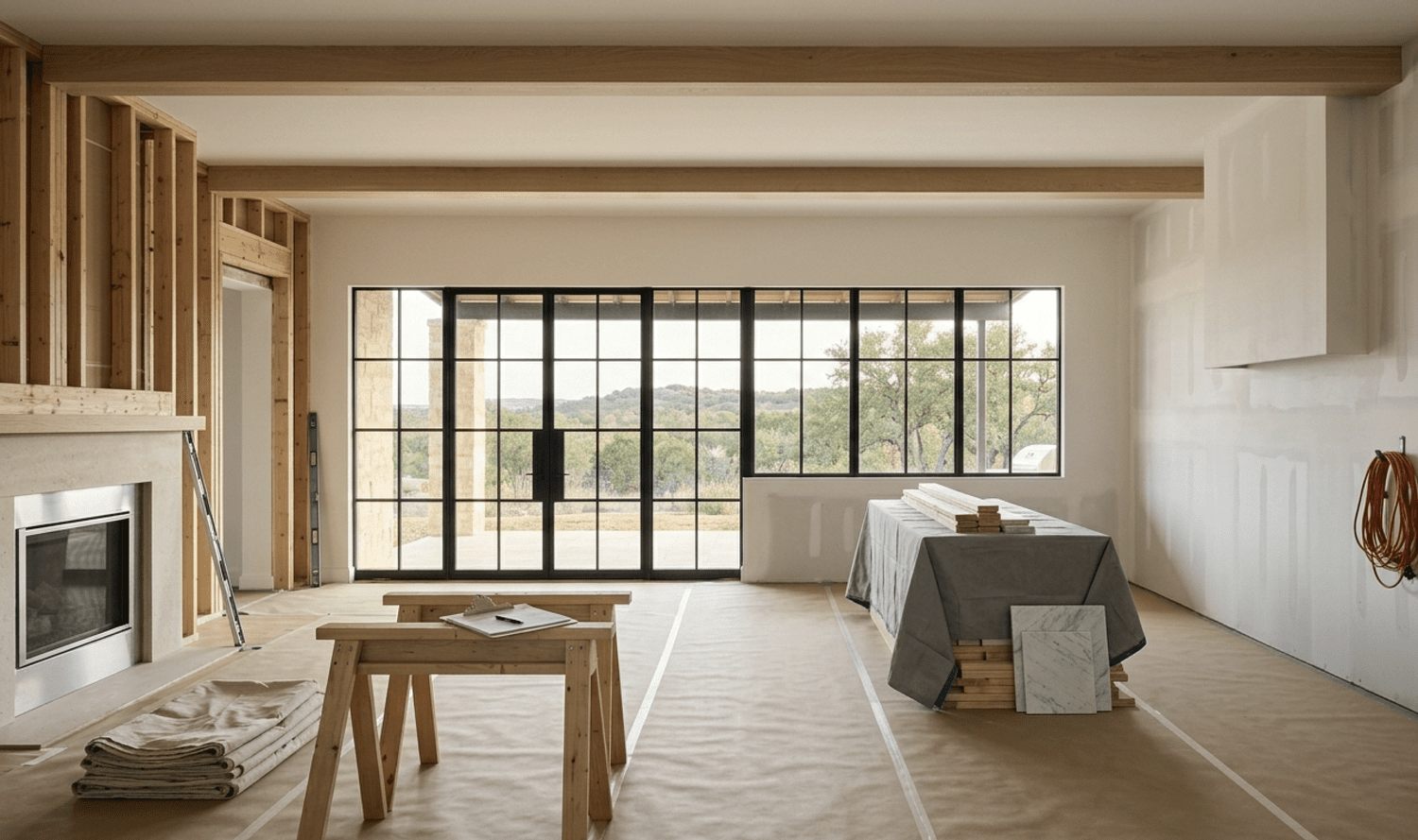 On-site supervision during a Hill Country home renovation